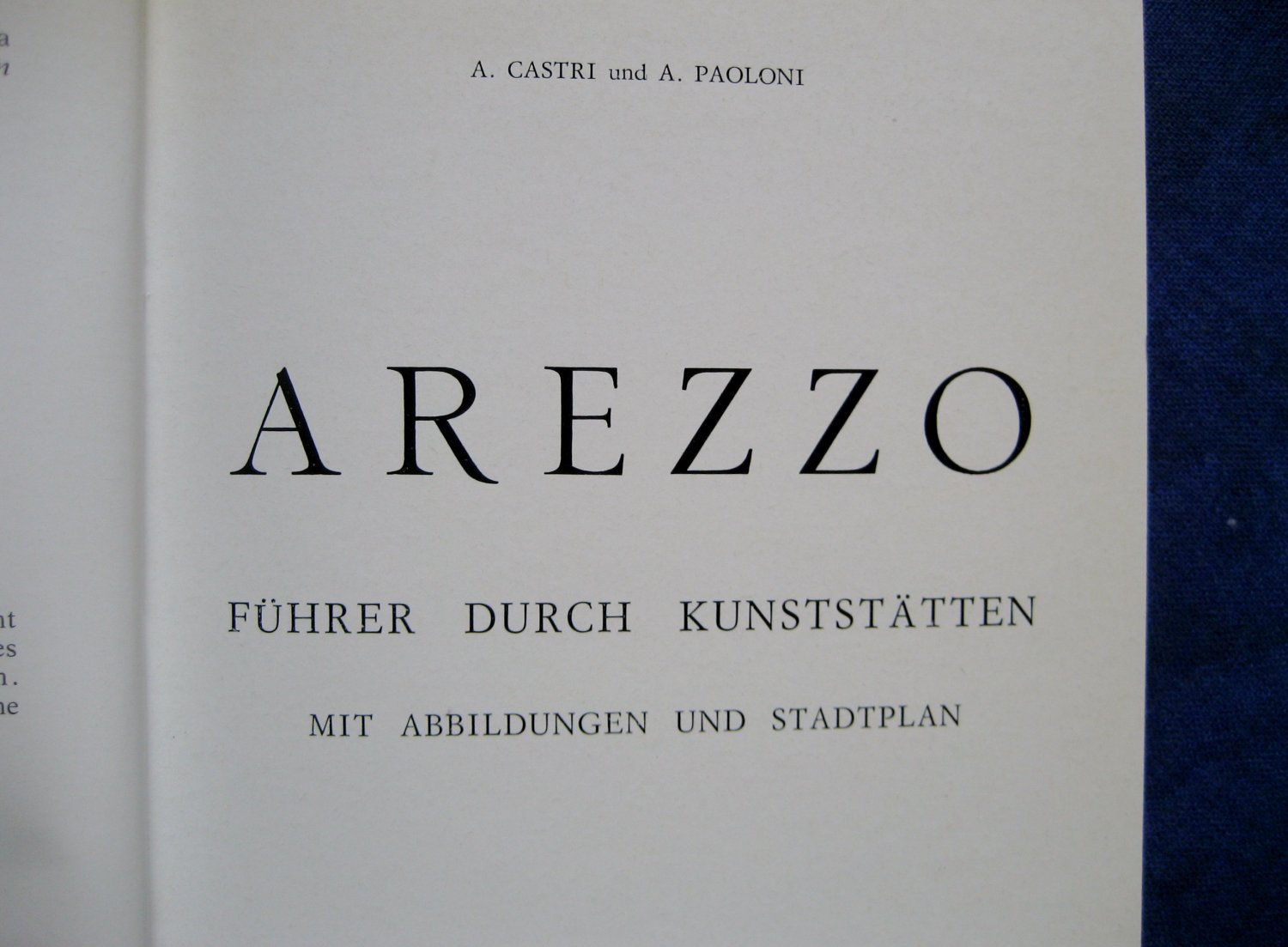 AREZZO Kunstf hrer mit Abbildungen mit bersichtsplan A